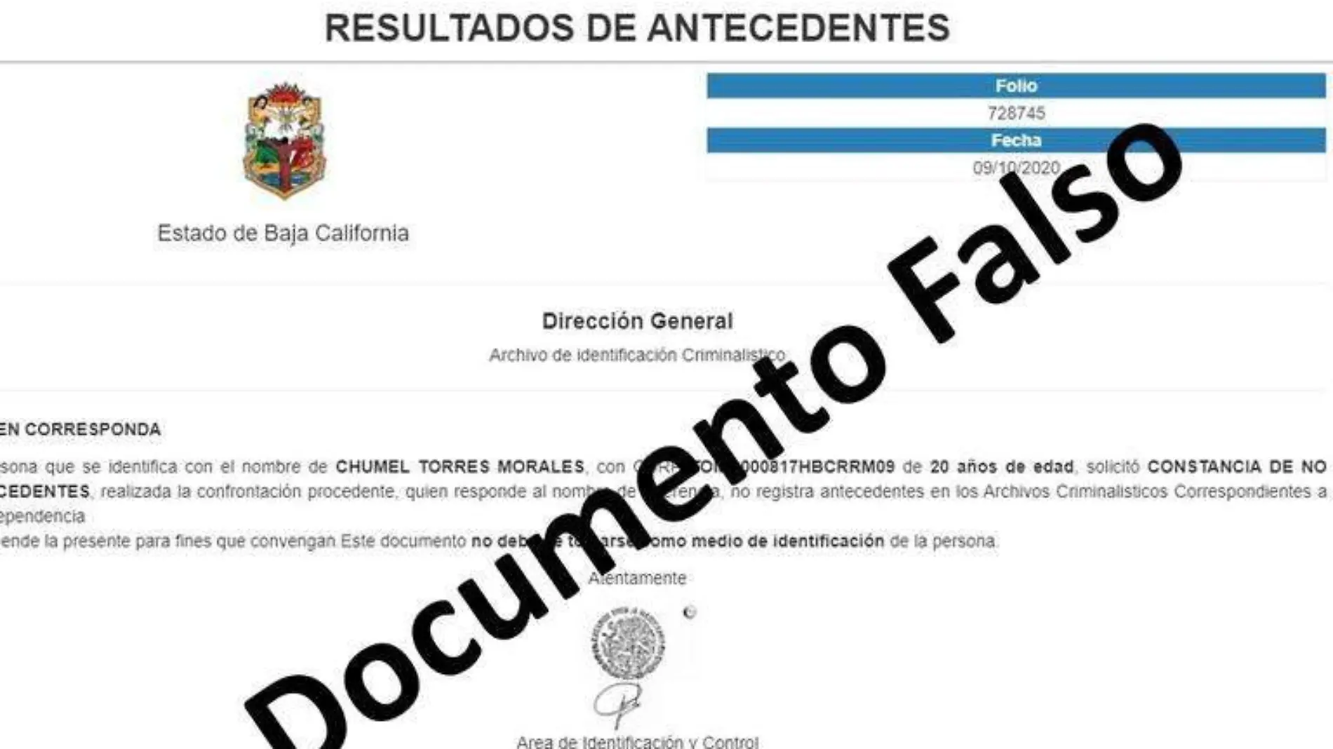 Documento falso